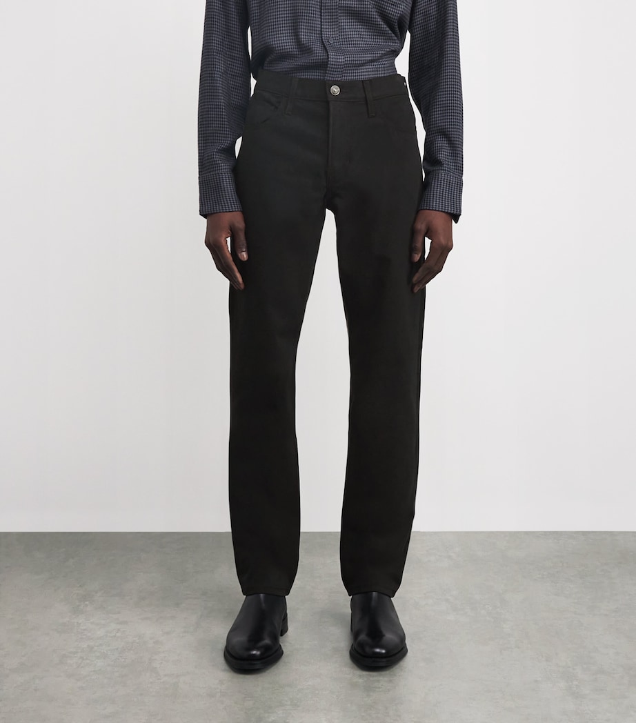 PAIGE Mens Transcend Vintage Doheny Straight Jeans Black Shade Image 3