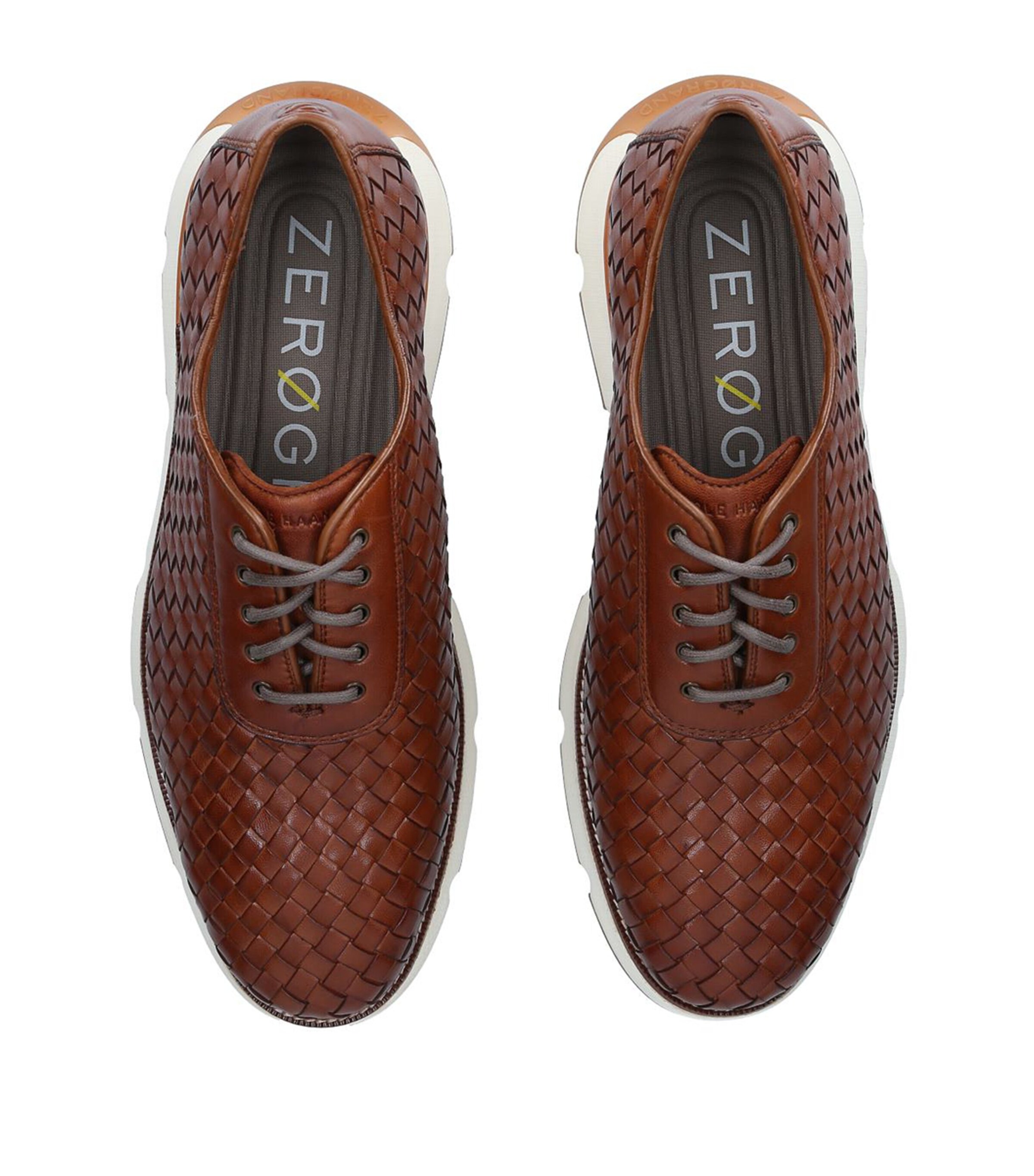 Cole Haan Leather 4.ZERØGRAND Oxford Sneakers Tan Image 4
