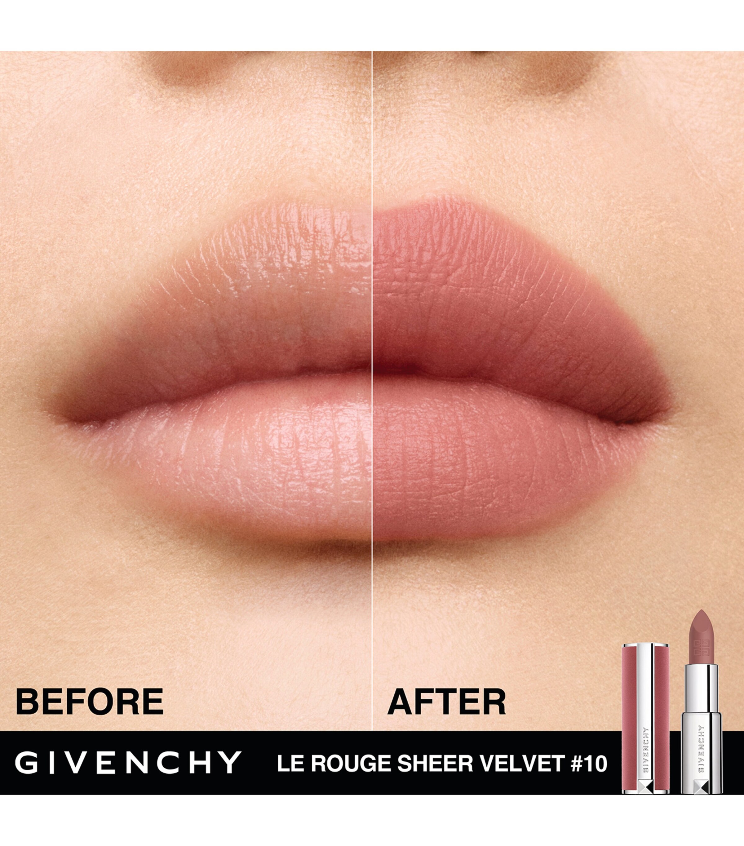 Givenchy Le Rouge Sheer Velvet Refillable Matte Lipstick Image 3