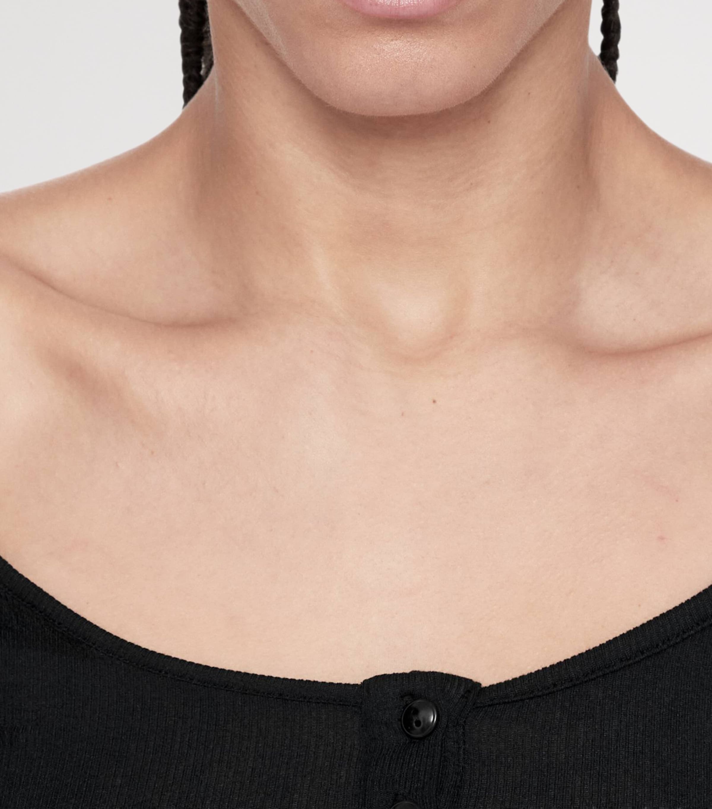 AllSaints Womens Jules Henley Long-Sleeve T-Shirt Jet Black Image 5
