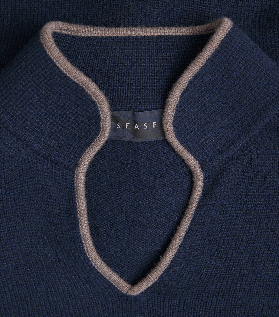 Sease Mens Cashmere Ellen Sweater Dark Blue Image 6
