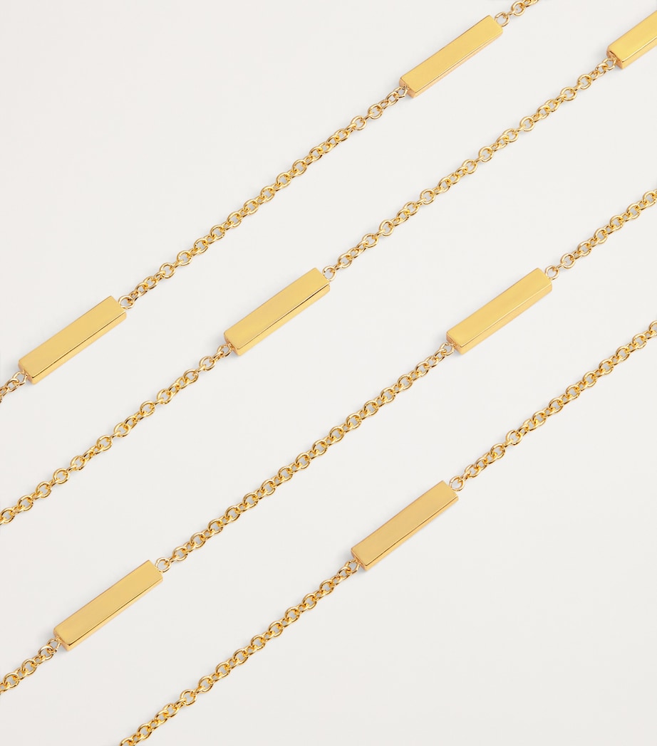 Yellow Gold Bar Chain Necklace YELLOW GOLD Image 5