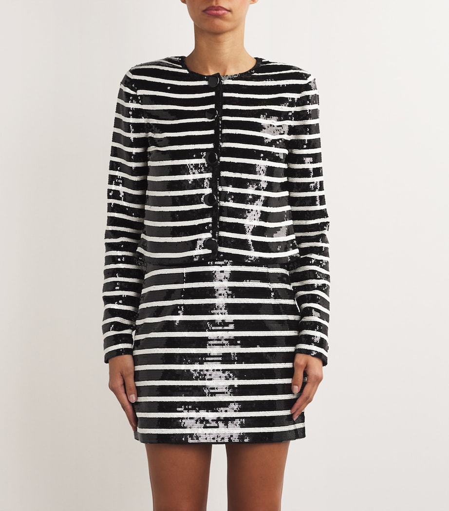 Sequinned Mickey Jacket BLACK/OFF-WHITE Image 3