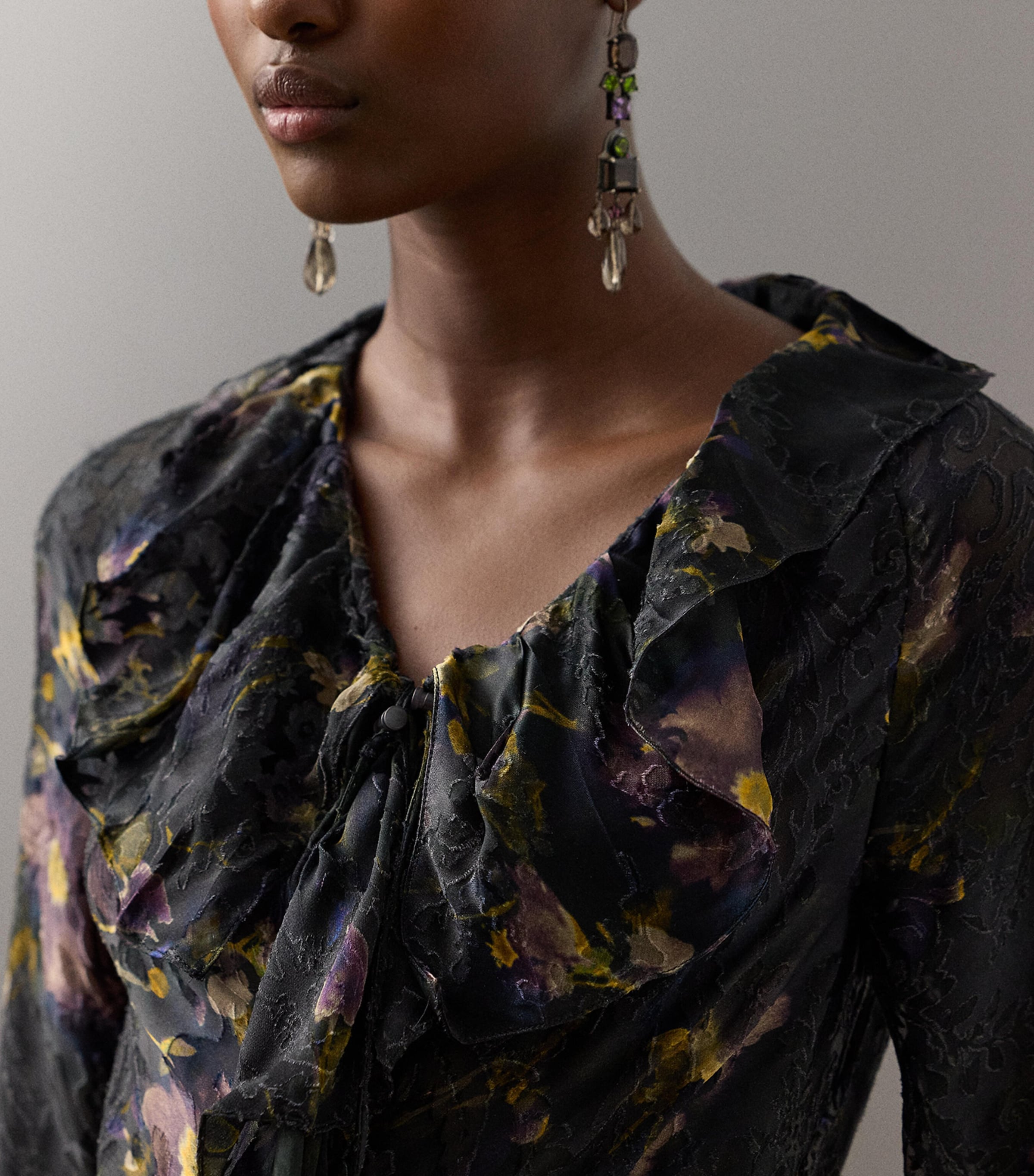 Satin Carol Jumpsuit GREEN MULTI Image 5