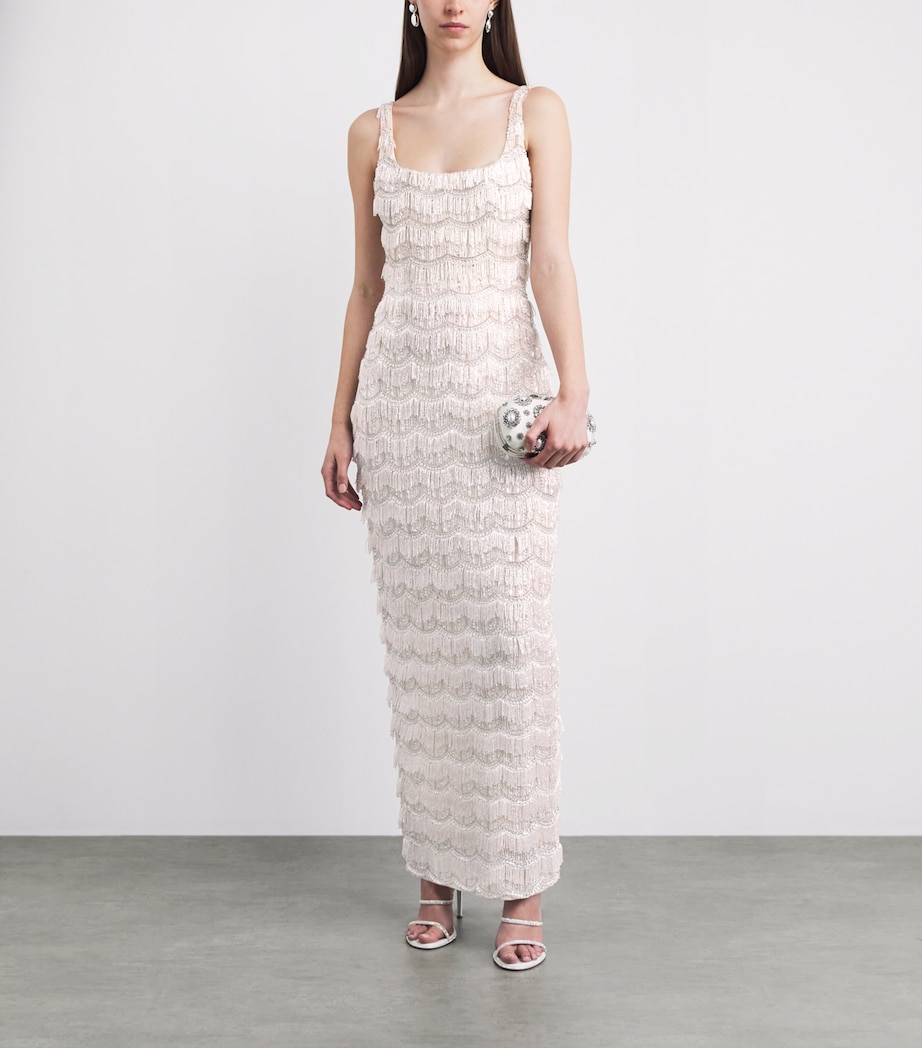 Rachel Gilbert Womens Embellished Sadie Gown Ivory Image 2