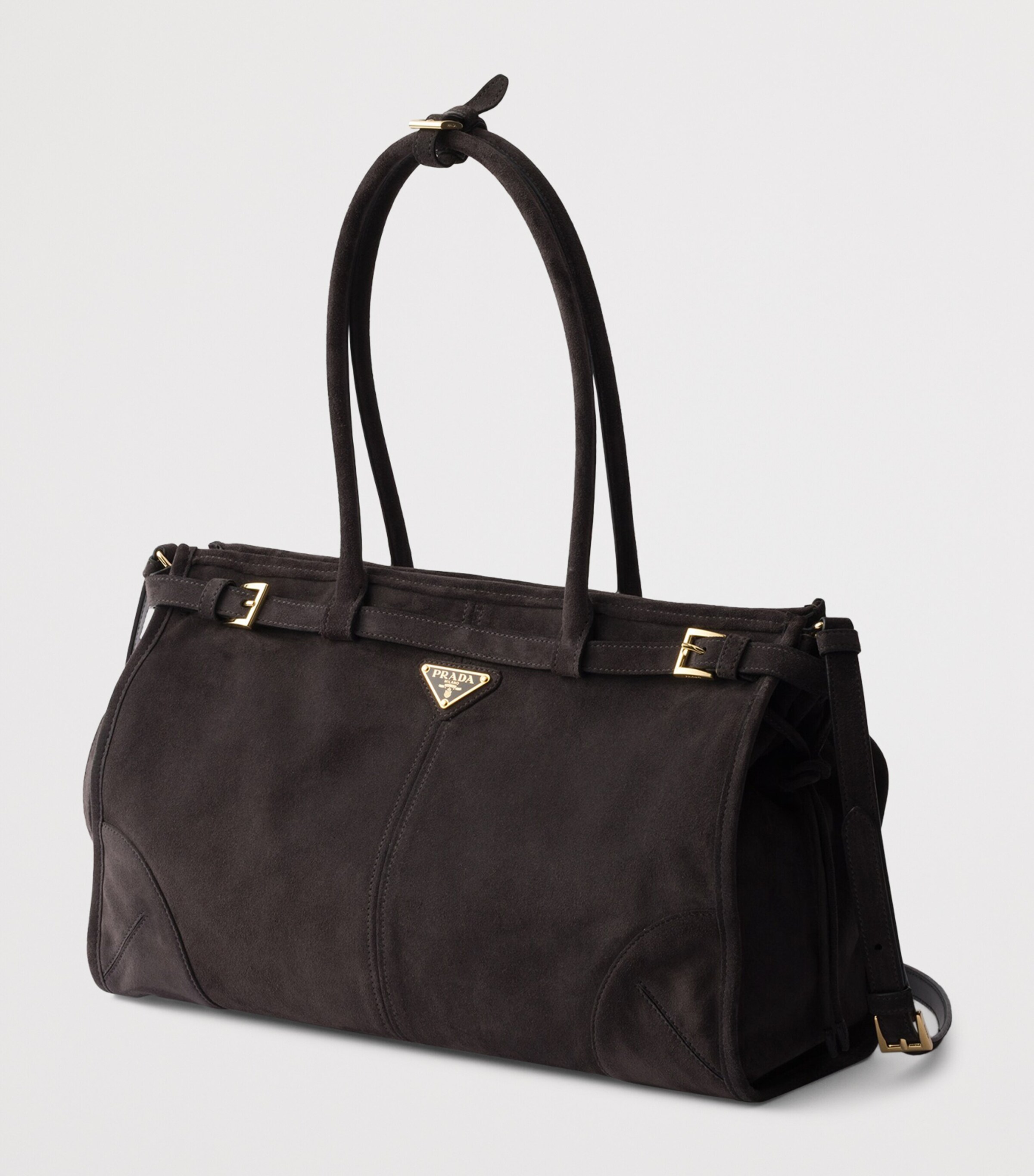 Prada Medium Suede Bonnie Shoulder Bag Image 2