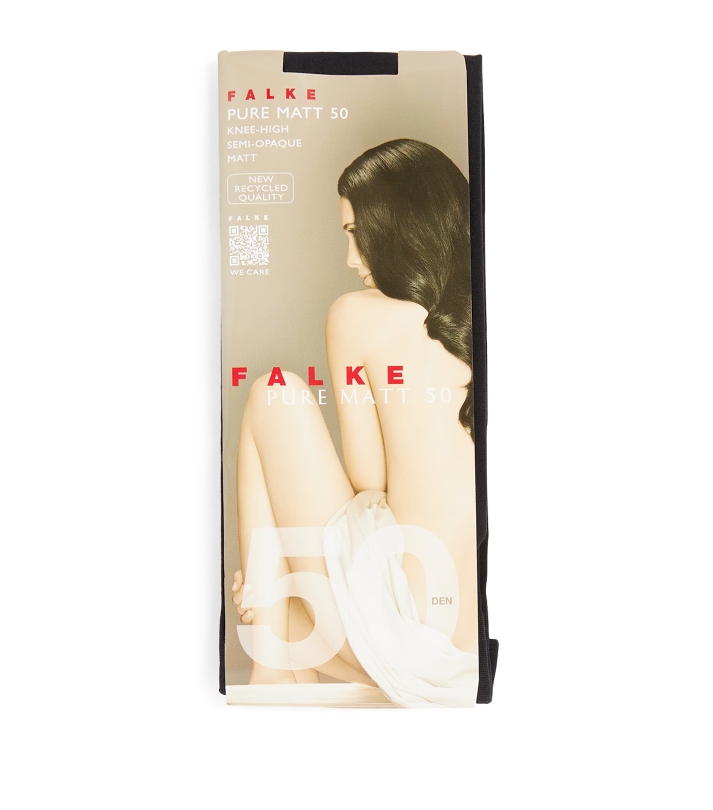 Shop Falke Pure Matt 50 Knee-high Socks In Black