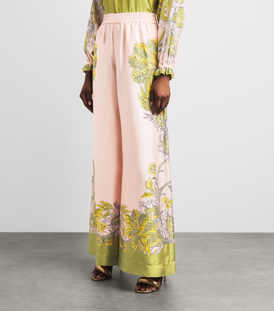 La Doublej Womens Silk Palazzo Trousers Swathe Placée Image 4