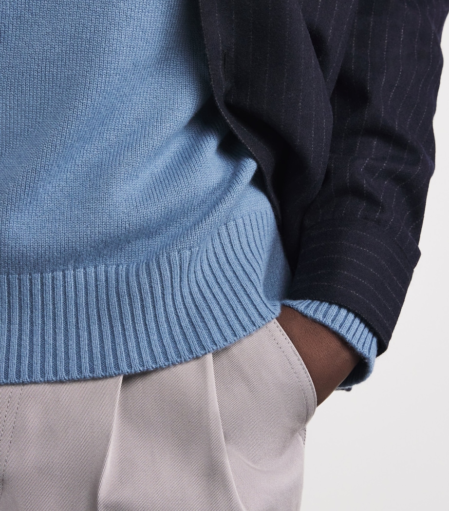Wool-Cashmere Sweater 486 PRB BLUE Image 6