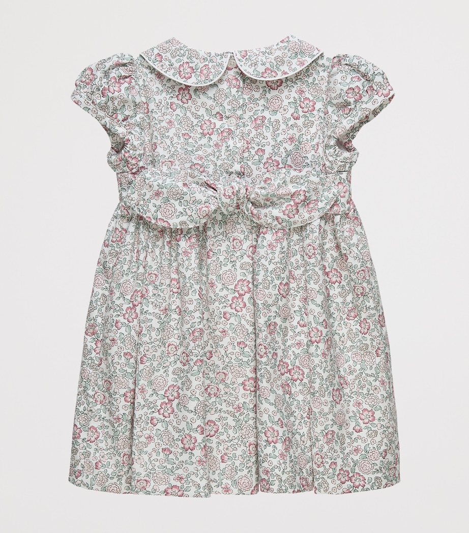 Trotters Cotton Arabella Smocked Dress (6-24 Months) Pink Image 2