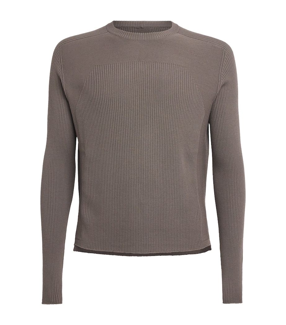 Virgin Wool Ribbed Geo Top DUST/ 34 Image 1