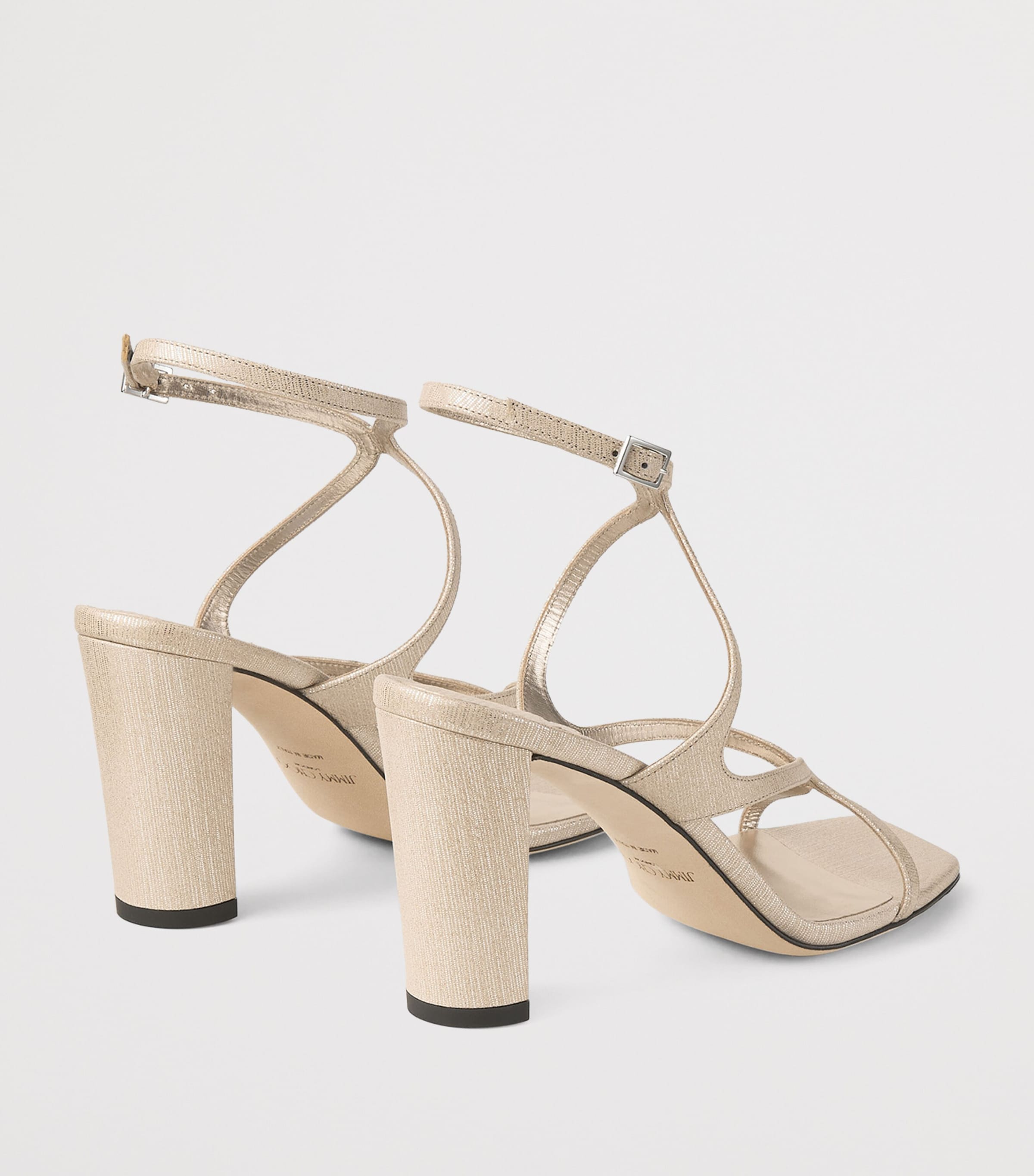 Jimmy Choo Gold Azie 85 Leather Heeled Sandals | Harrods US