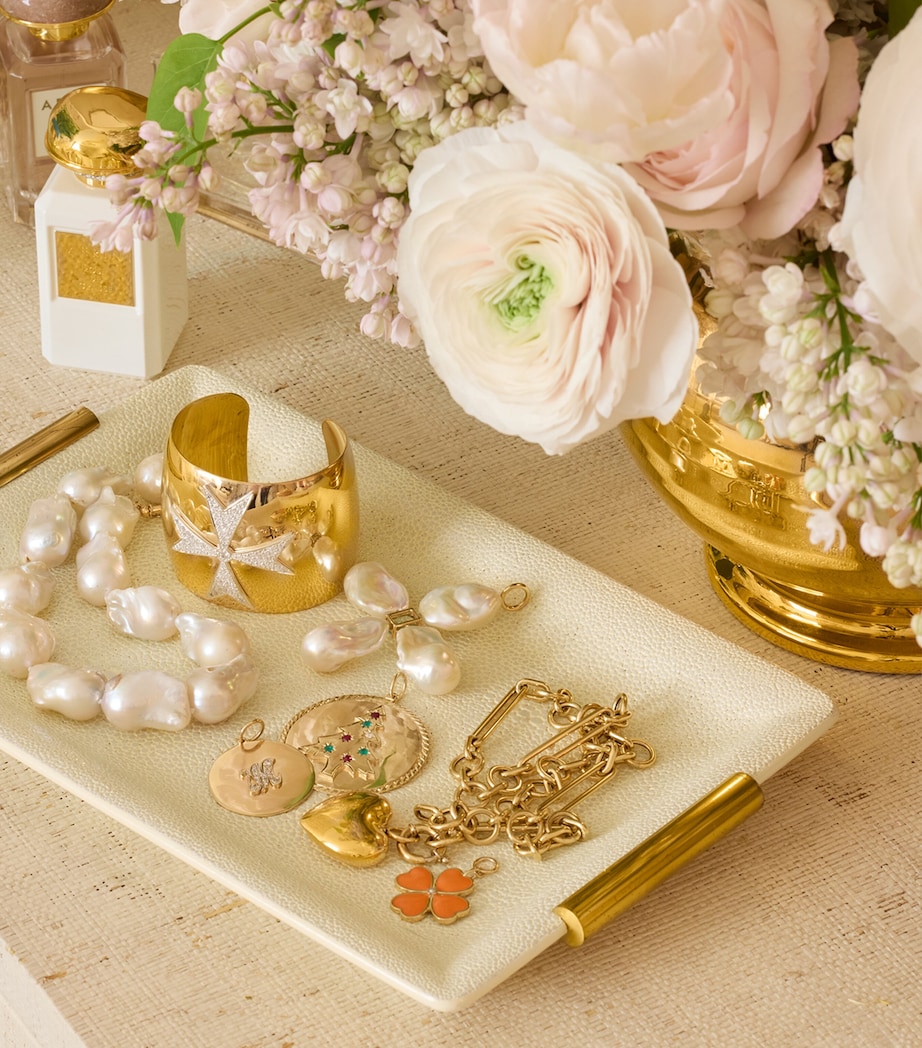 Small Shagreen Vanity Tray CREAM Image 4