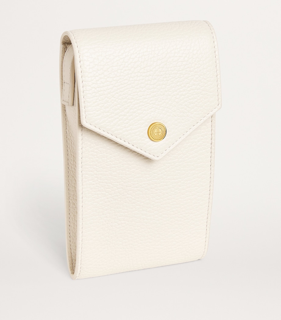 Harrods Leather Phone Pouch Birch Image 3