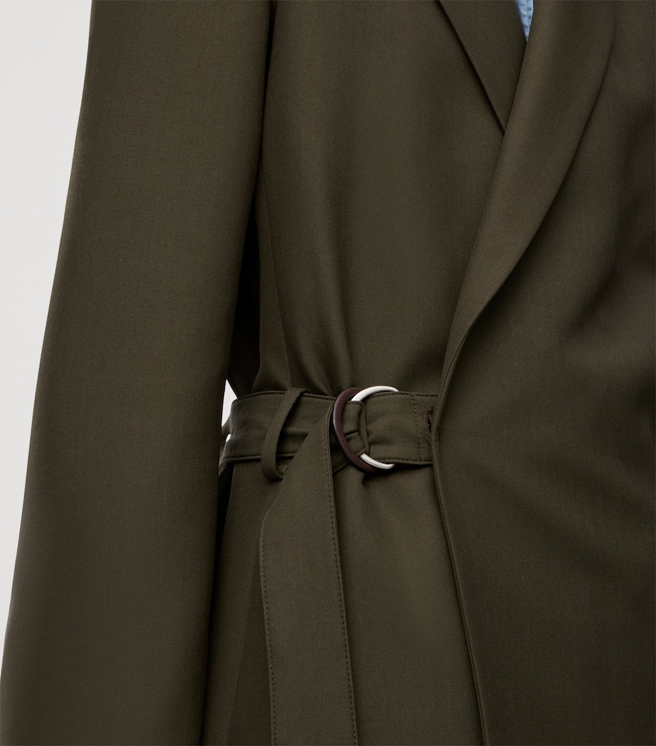 Wool Draped Blazer KHAKI GREEN Image 5