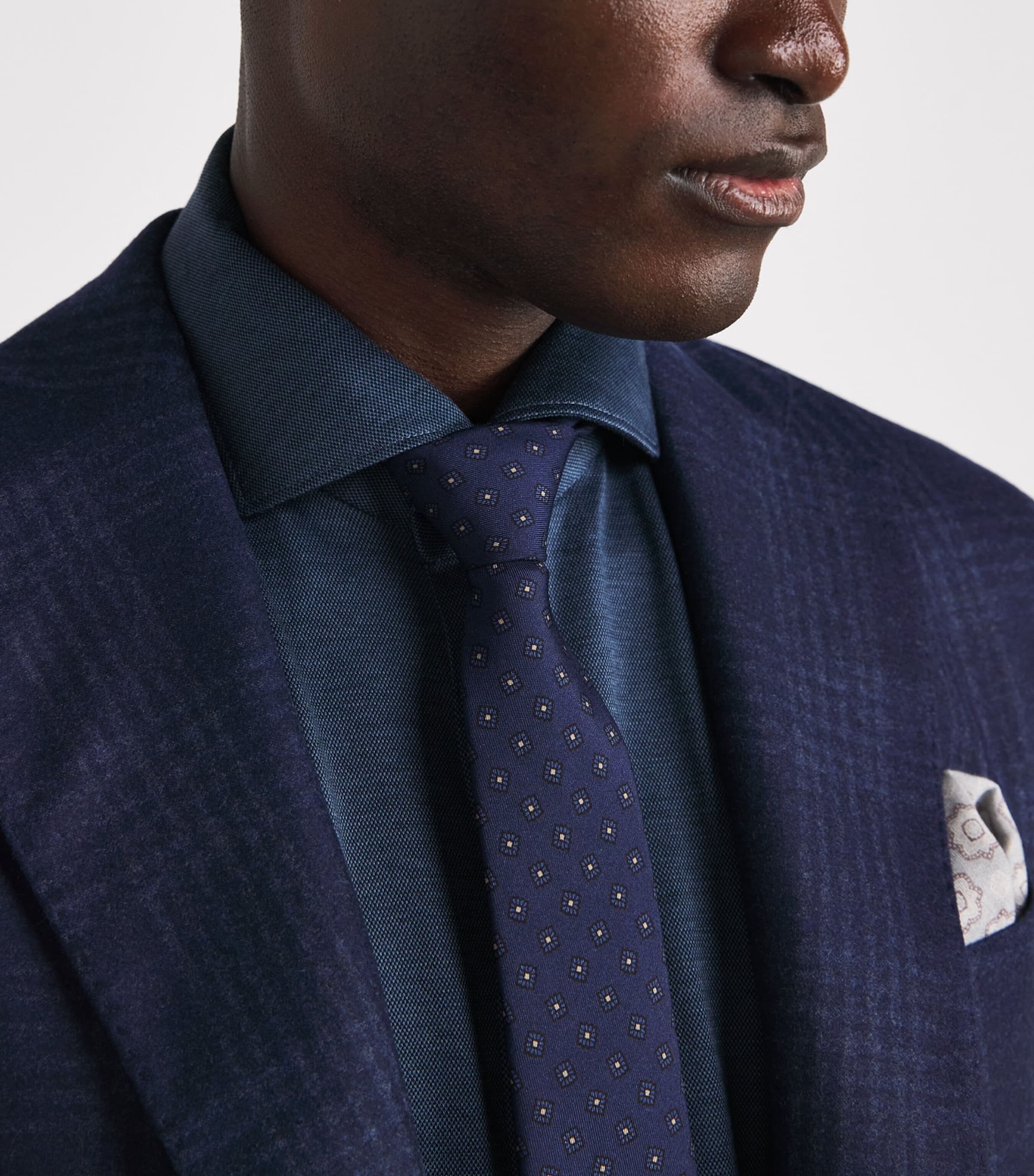 Eleventy Silk Geometric Tie Blu Image 2