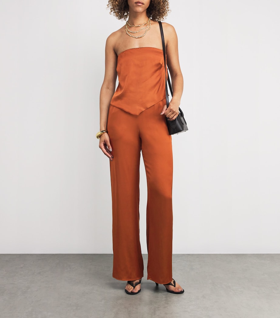 Satin Strapless Top 004COPPER Image 2