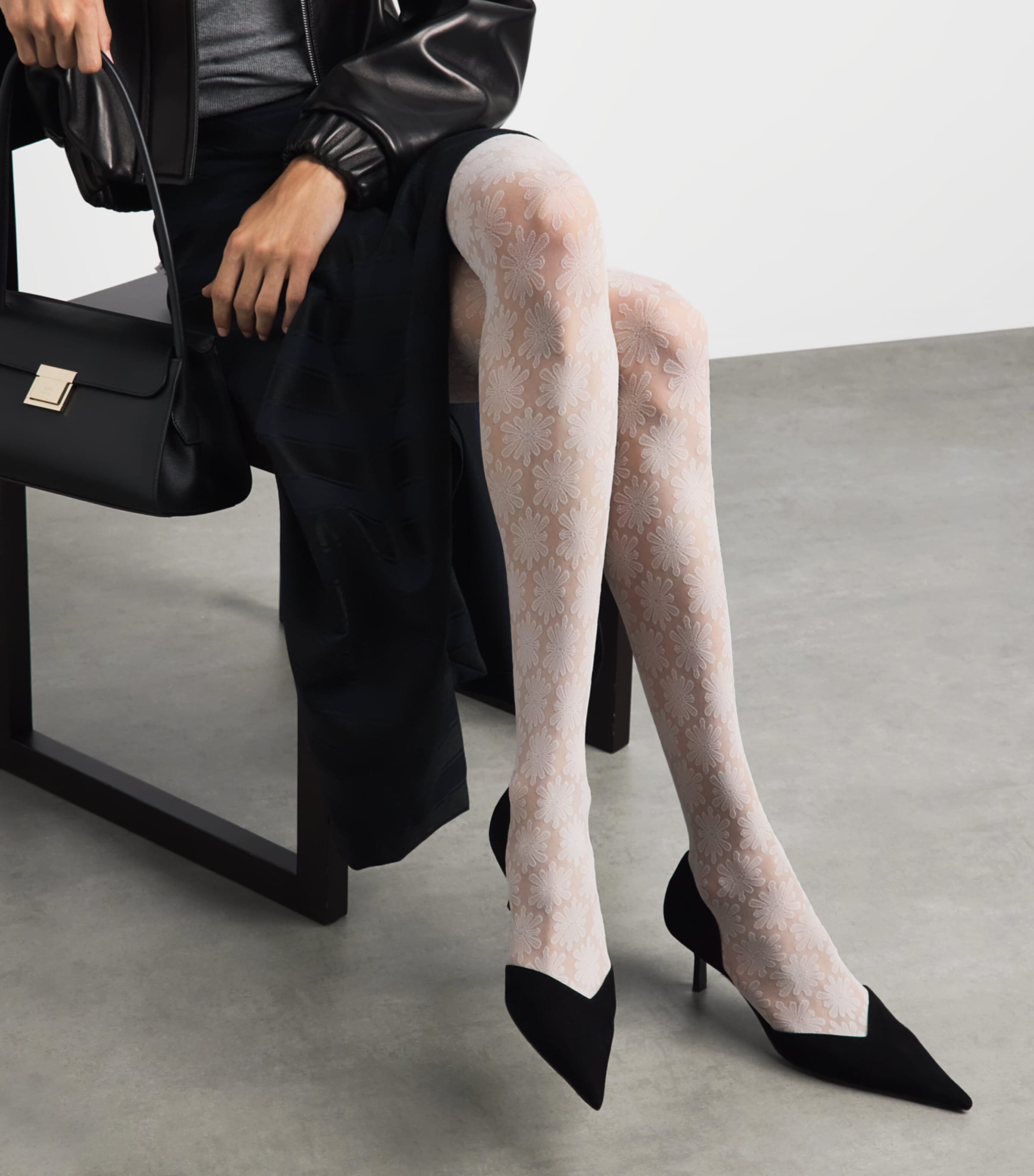 Falke Womens Crystal 20 Tights Silver Image 2