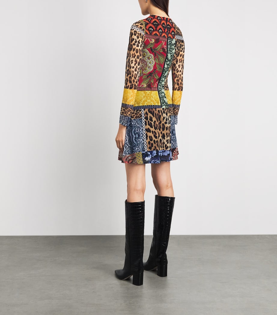 Alice+Olivia Womens Mesh Patchwork Delora Mini Dress Off The Grid Lg Image 4