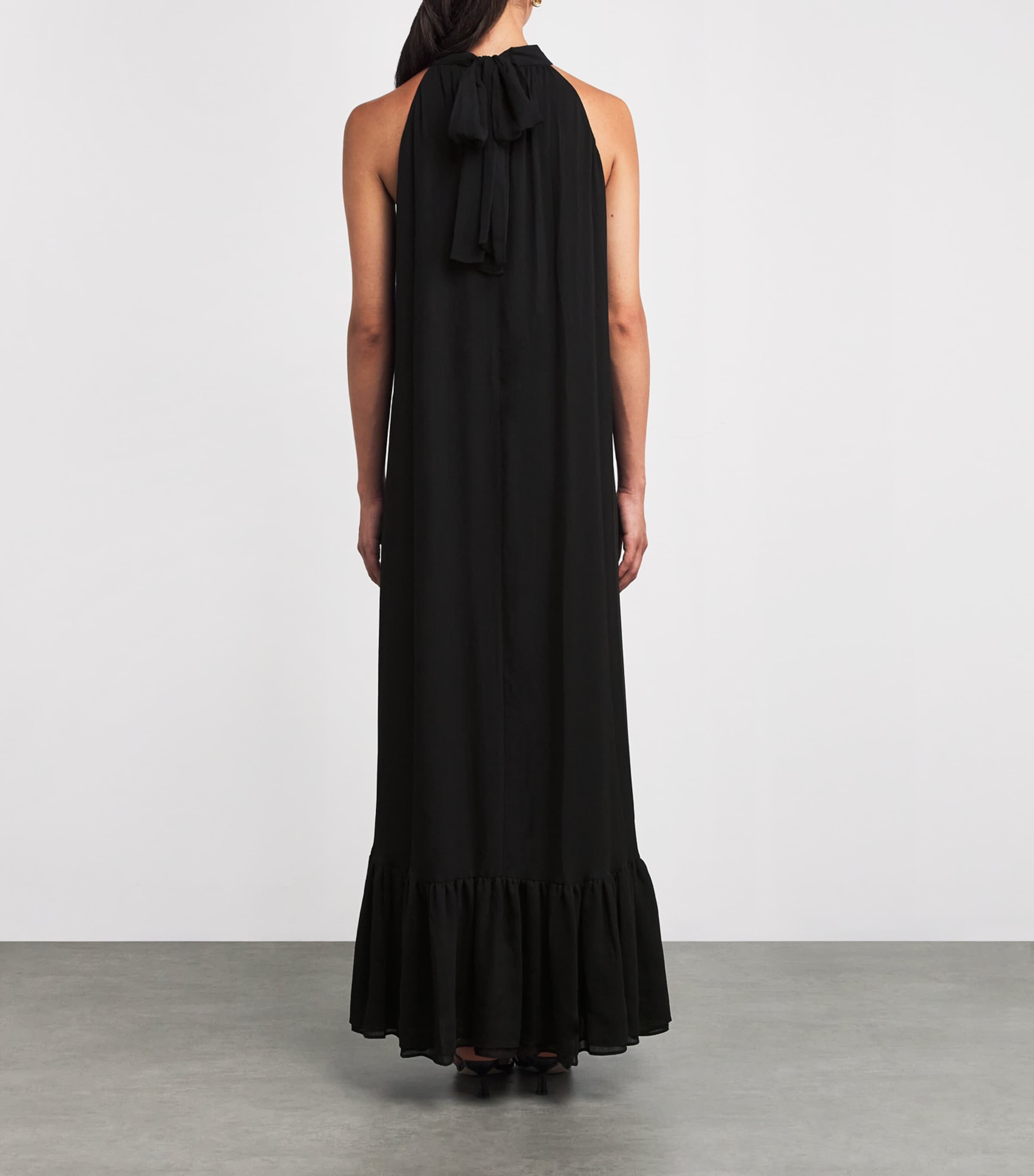 Alice+Olivia Black Jovie Maxi Dress Harrods UK