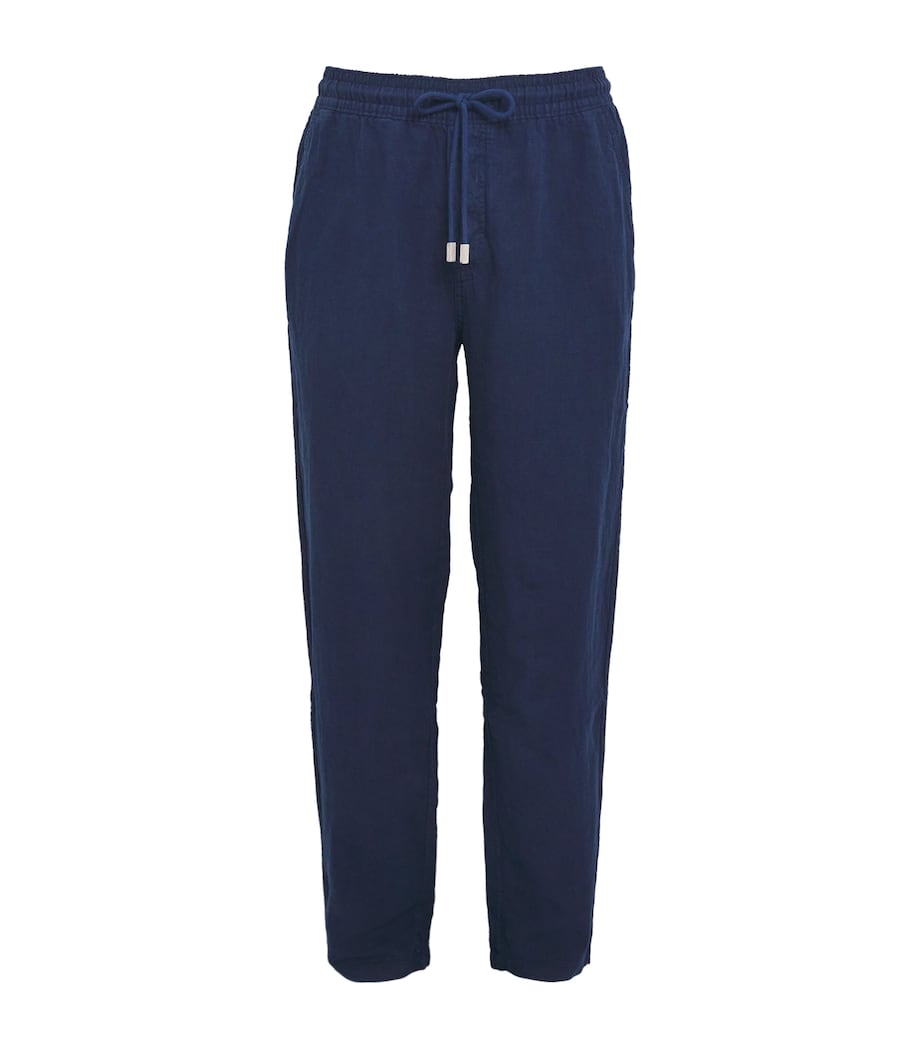 Linen Pacha Drawstring Trousers 390-NAVY Image 1