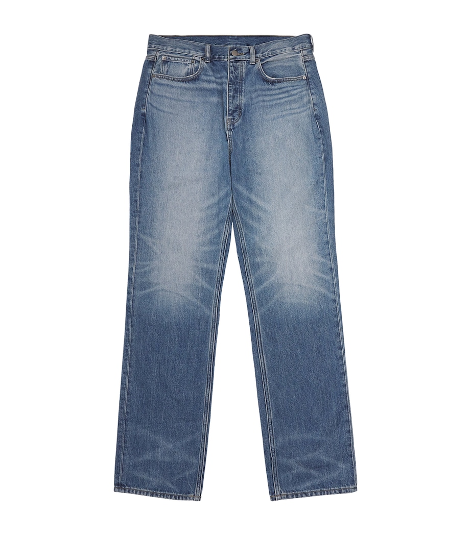 Distressed Straight Jeans CLASSIC BLUE Image 1
