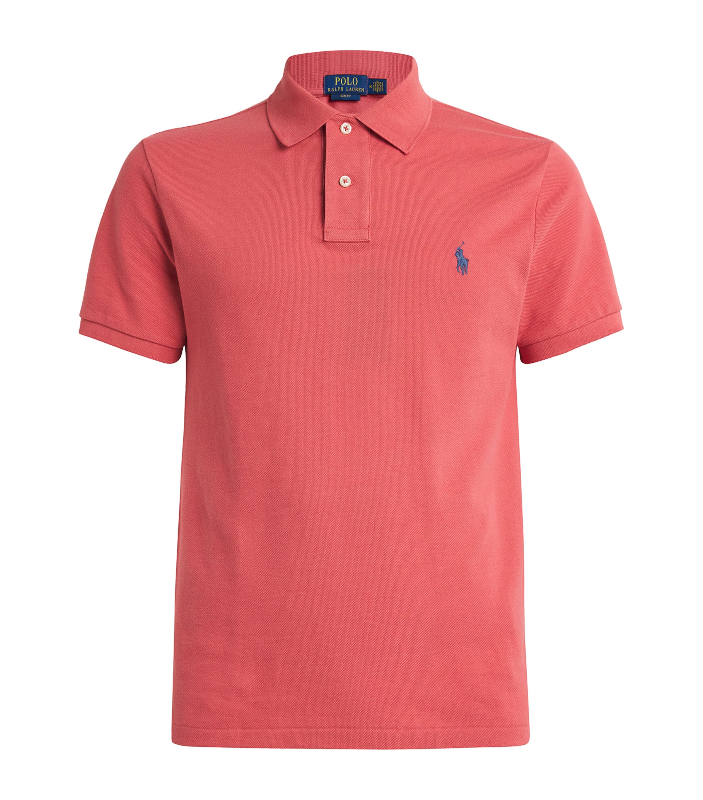 Shop Polo Ralph Lauren Cotton Mesh Slim-fit Polo Shirt In Red