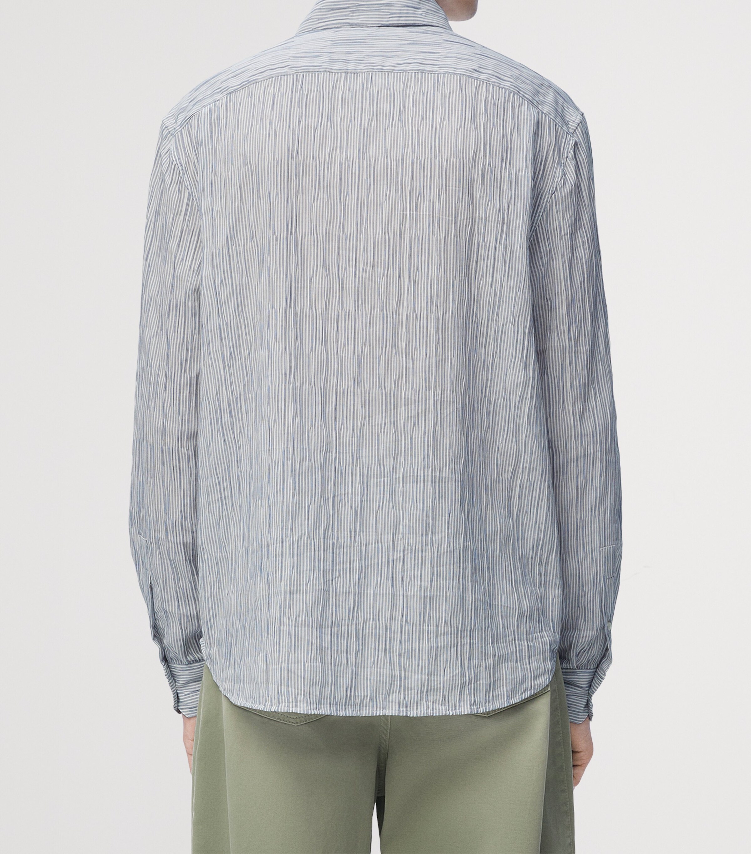 x Paula's Ibiza Cotton-Blend Anagram Shirt BLUE/WHITE Image 4