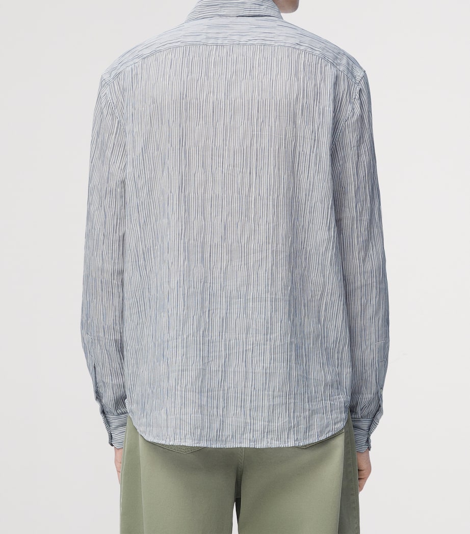 x Paula's Ibiza Cotton-Blend Anagram Shirt BLUE/WHITE Image 4