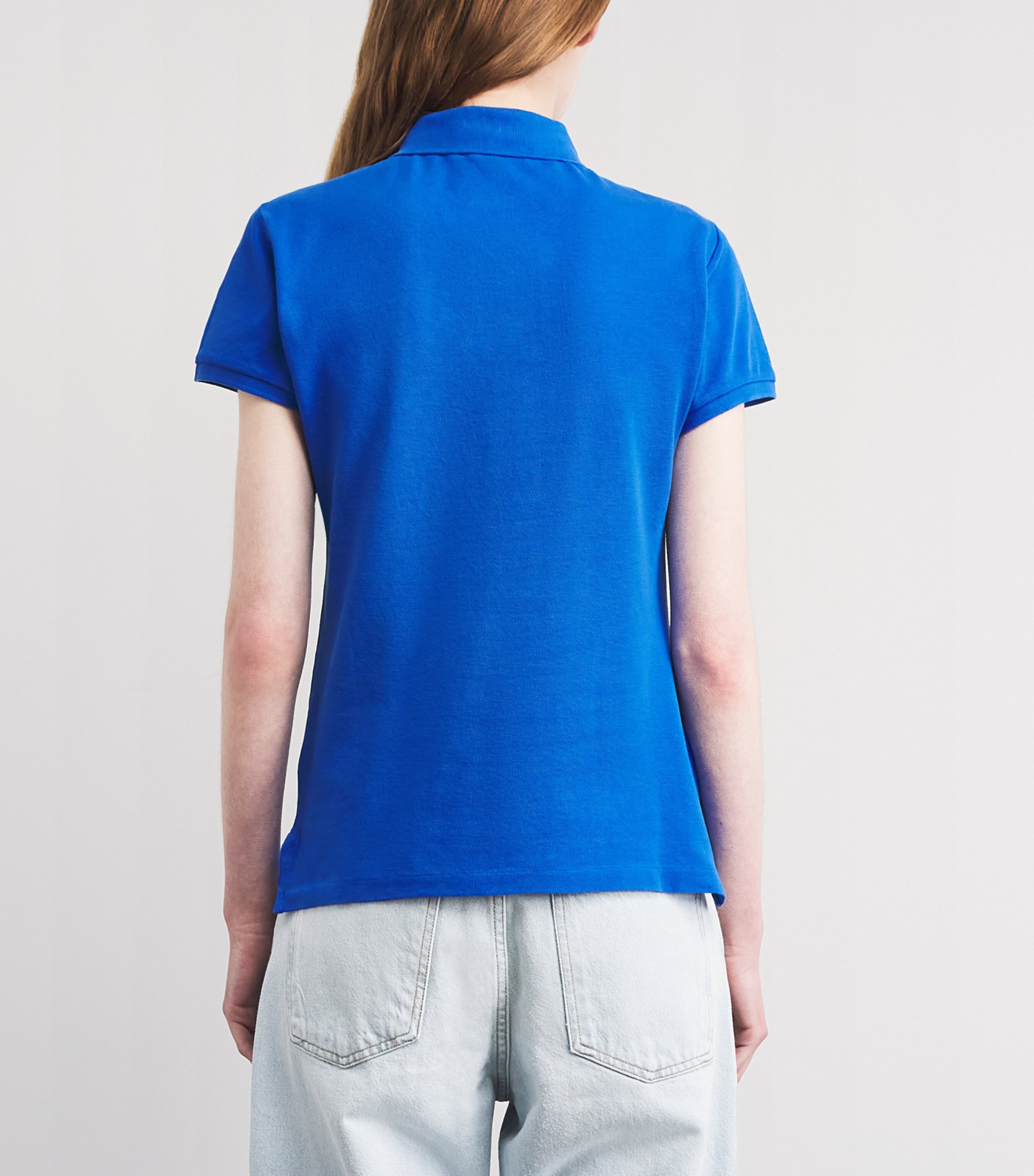 Polo Ralph Lauren Womens Cotton Beaded Big Pony Polo Shirt Gala Blue Image 5