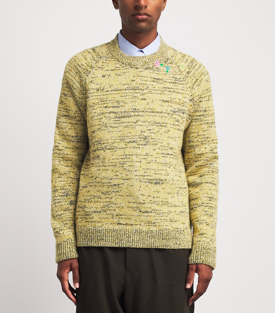 DRIES VAN NOTEN Mens Wool-Blend Embroidered Sweater Image 4