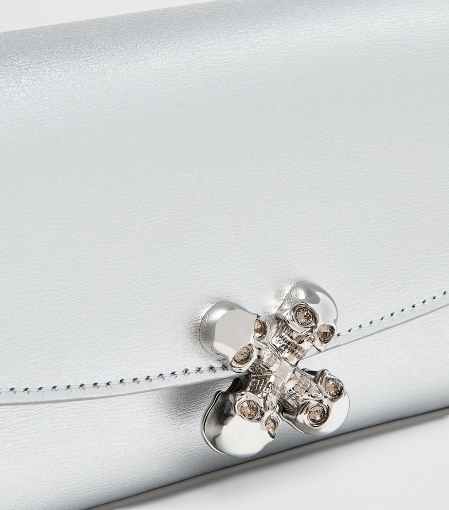 Small Leather Skull Flower Cross-Body Bag 1402 Image 6