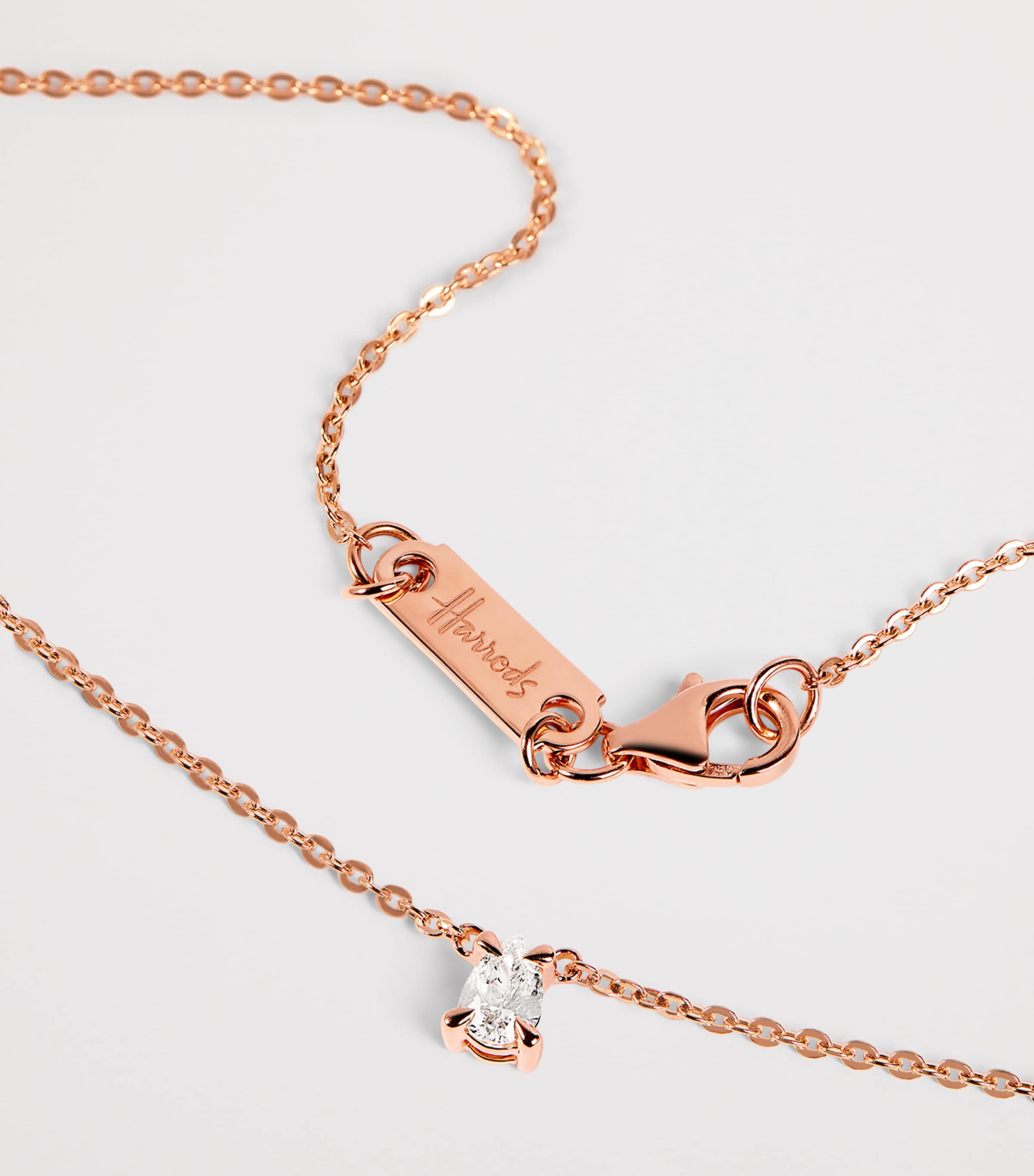 Rose Gold and Diamond Pendant Necklace (0.25ct) ROSE GOLD Image 5