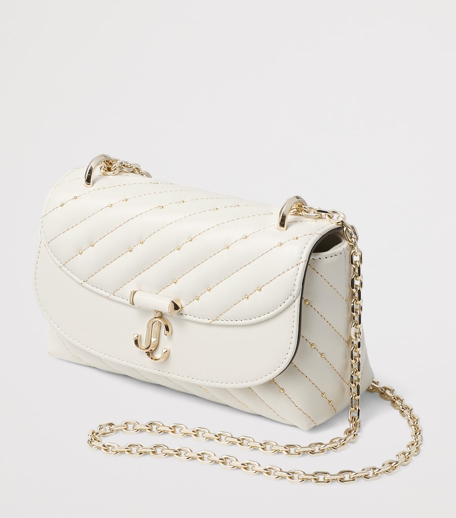 Jimmy Choo Curve Small Biker Leather Quilted Cross-Body Bag Latte/shiny Gold Image 2