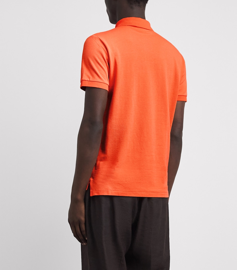 Polo Ralph Lauren Mens Cotton Mesh Custom-Fit Polo Shirt Pompano Image 5