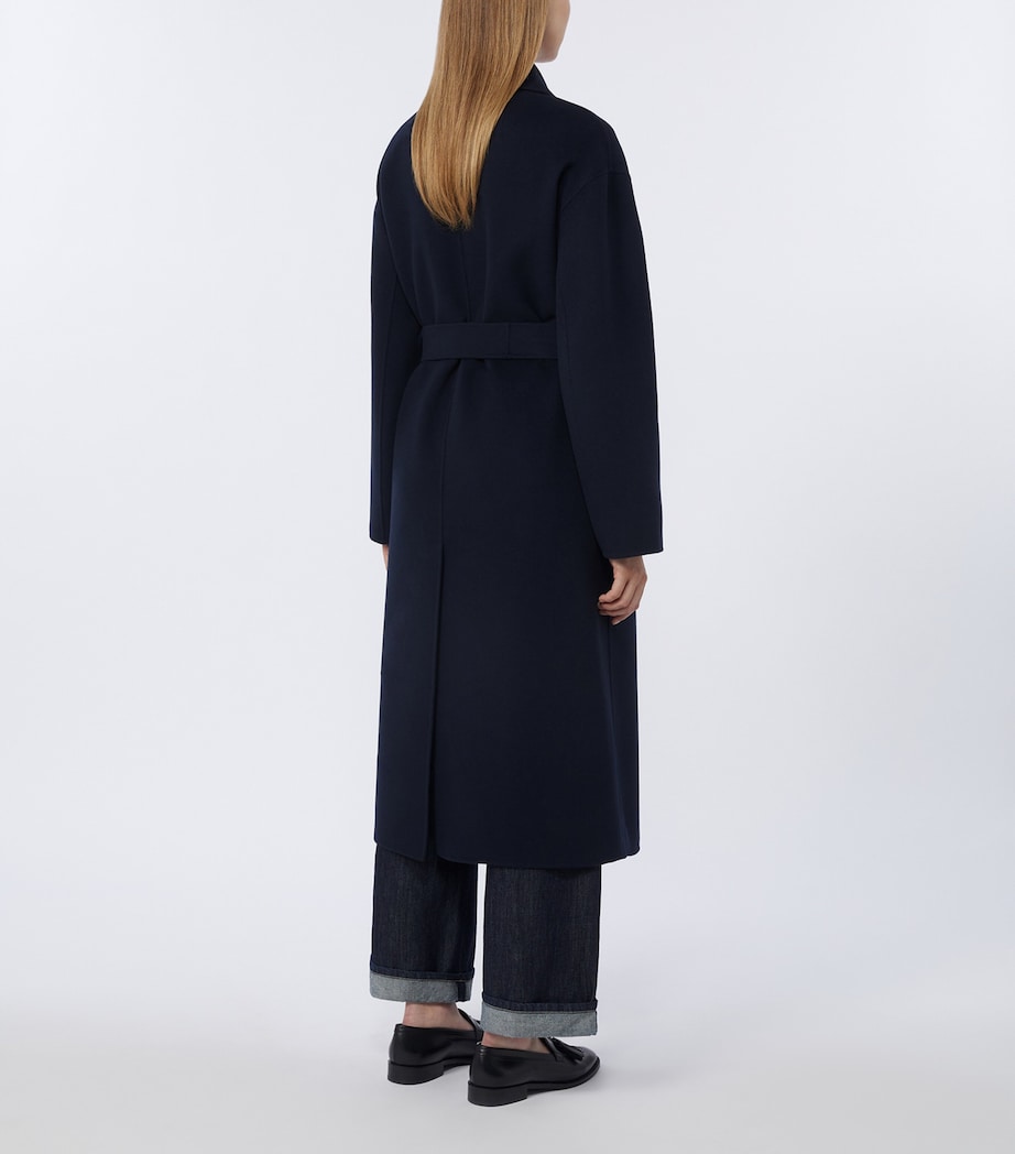Virgin Wool Belted Coat MIDNIGHTBLUE Image 4