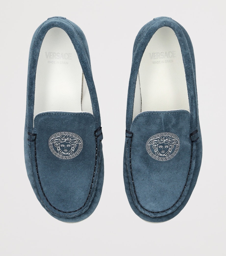 Suede Driving Shoes BLUE Image 4