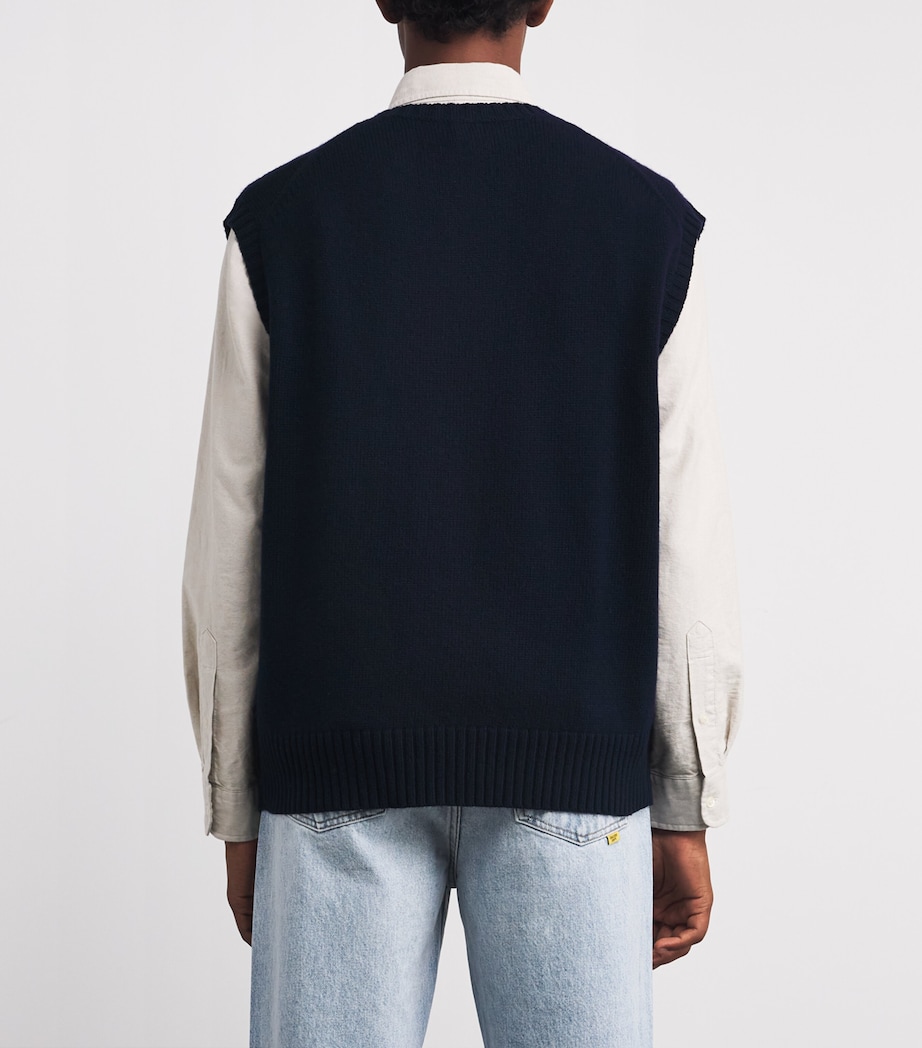 Wool-Cotton USA Sweatshirt BLUE Image 4