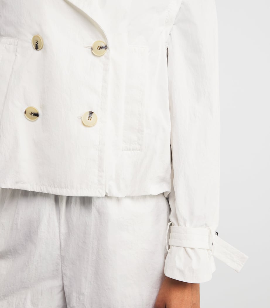 Nylon Hybrid Pea Coat OPTICAL WHITE Image 6