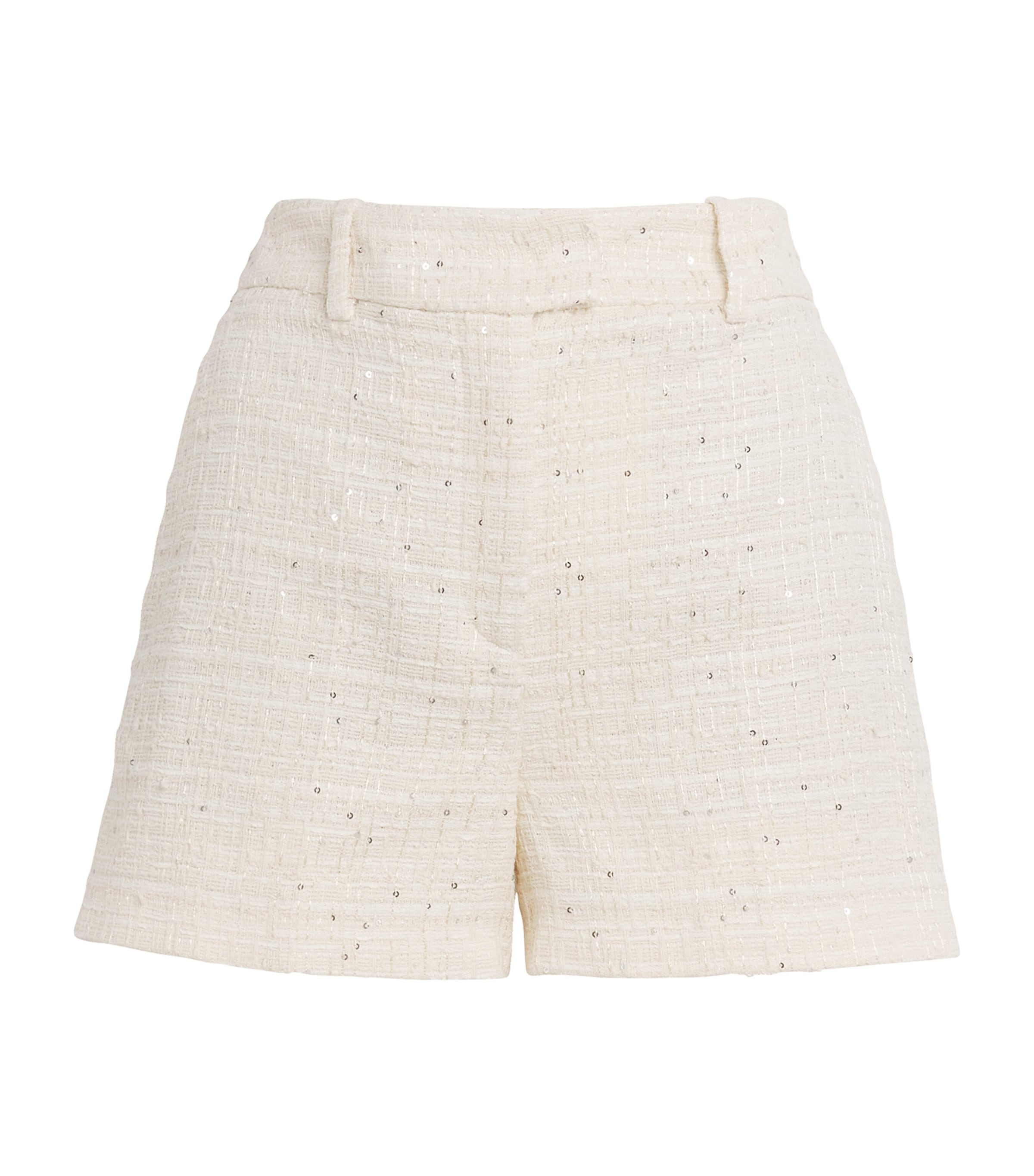 Tweed Sequinned Shorts PANNA Image 1