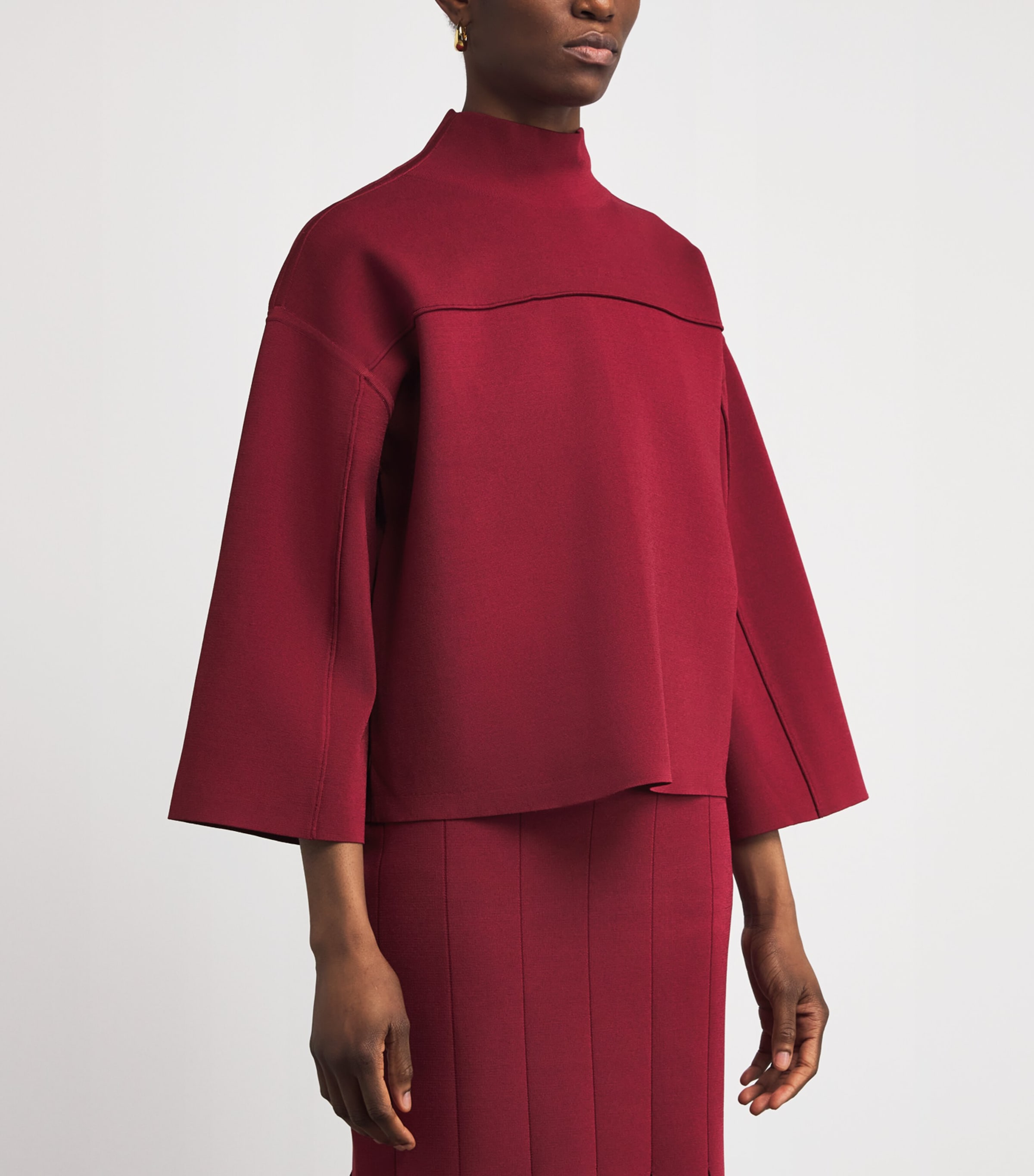 Milano-Knit Larrey Compact Sweater CHERRY Image 3