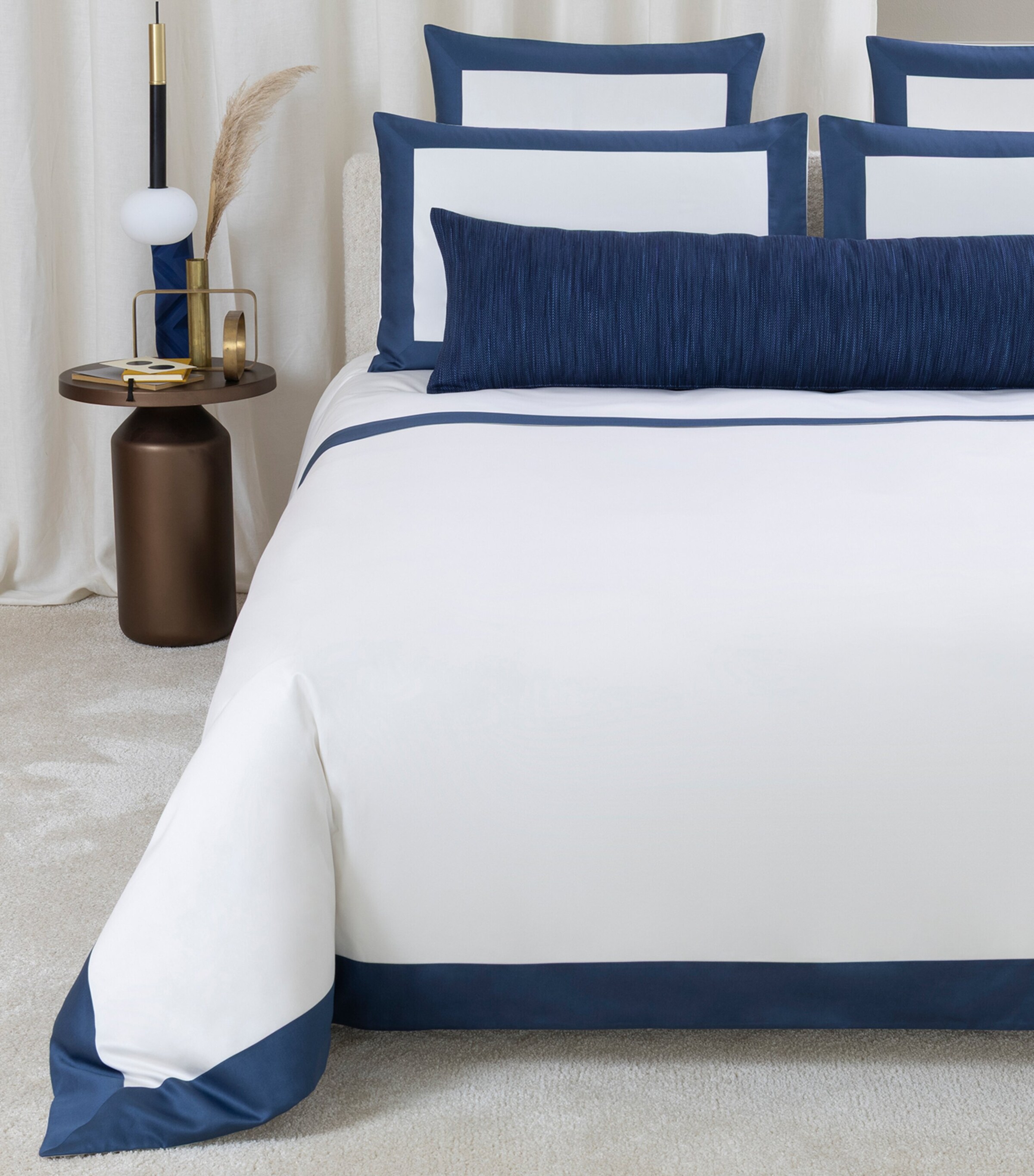 Frette Lounge Decorative Cushion Cover (40cm x 140cm) Indigo Blue Image 3