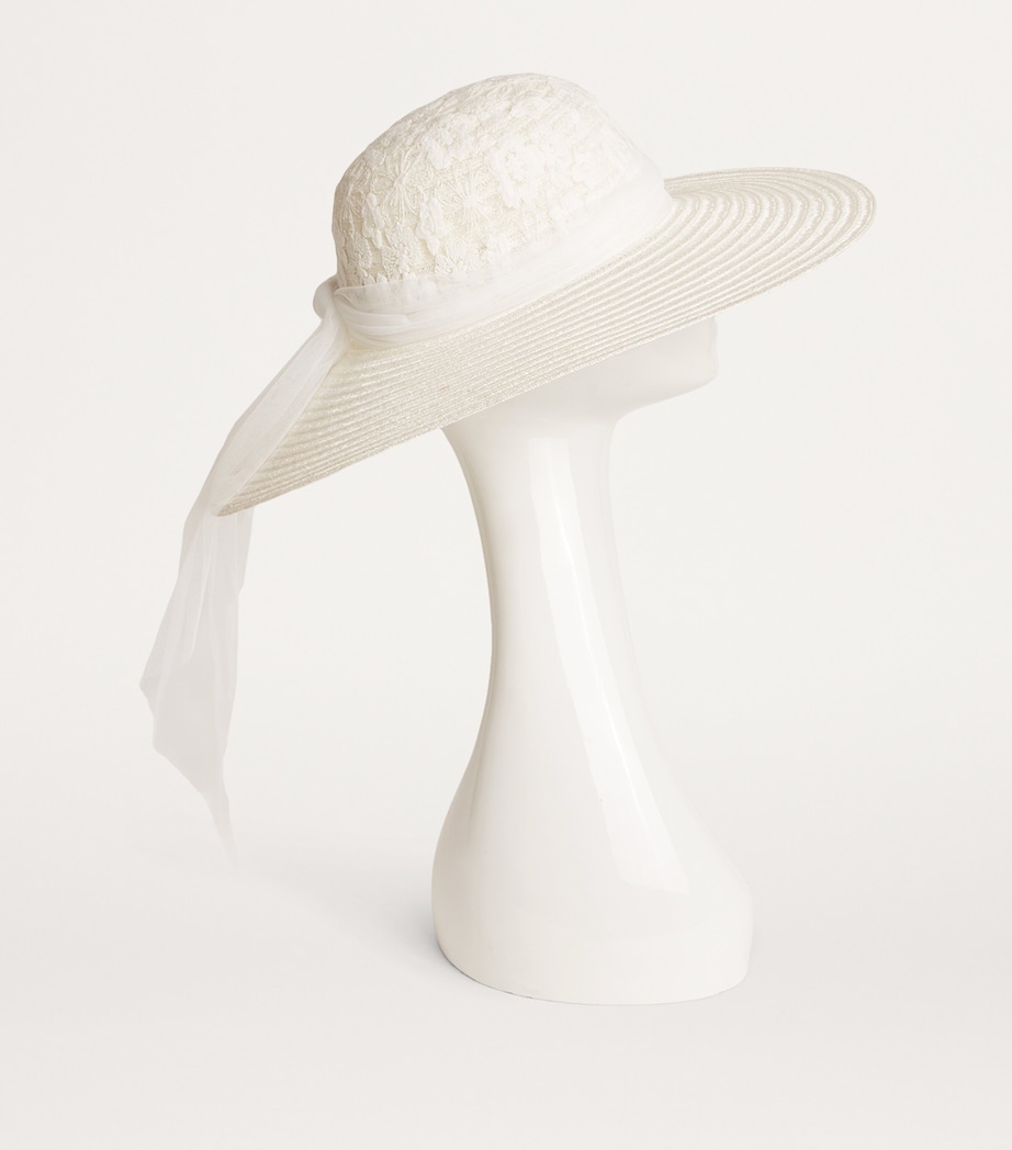 Straw Blanche Capeline Hat WHITE Image 2