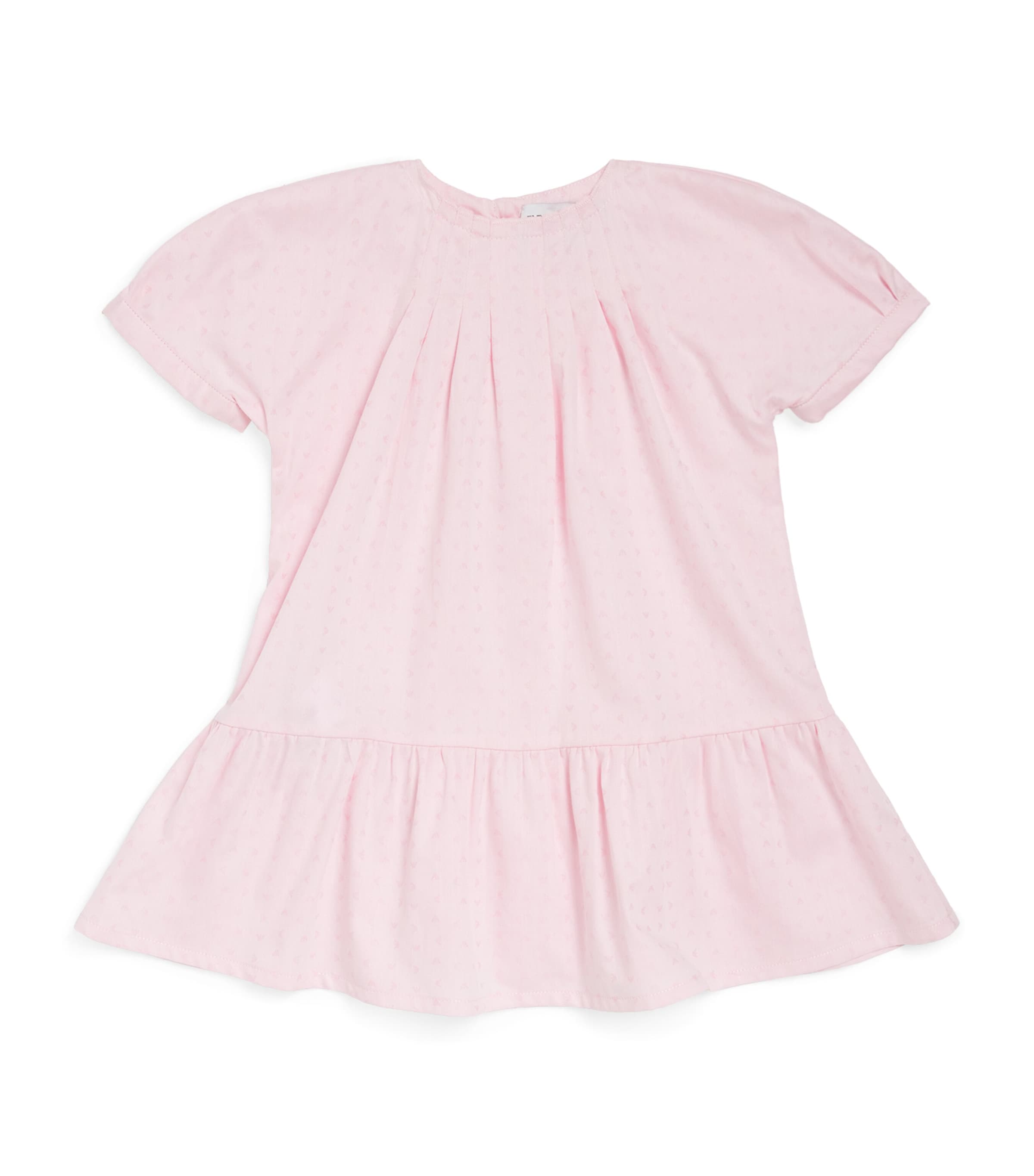 Shop Emporio Armani Frill-trim Logo Dress In Pink