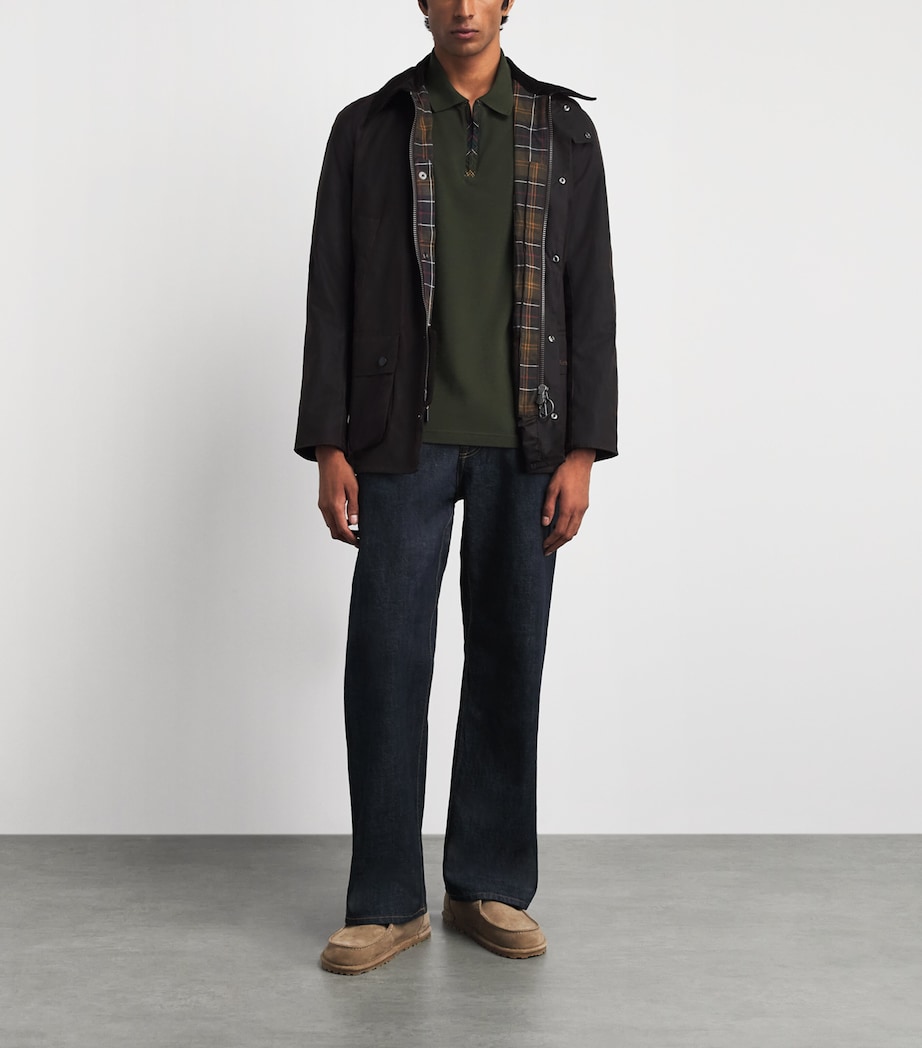 Barbour Mens Cotton Stately Polo Shirt Sage Image 2