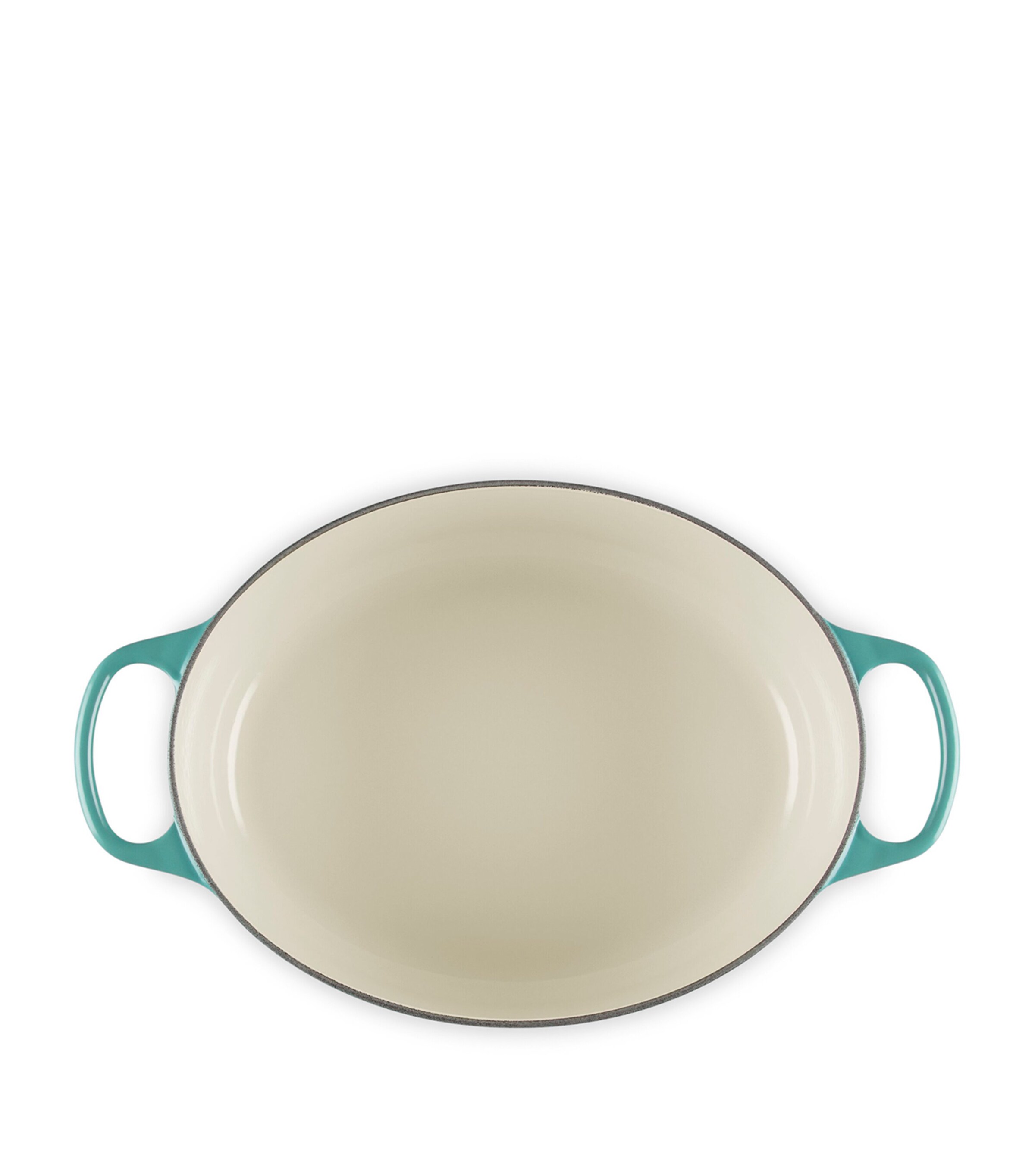 Le Creuset Cast Iron Oval Casserole Dish (29cm) Bleu Riviera Image 4
