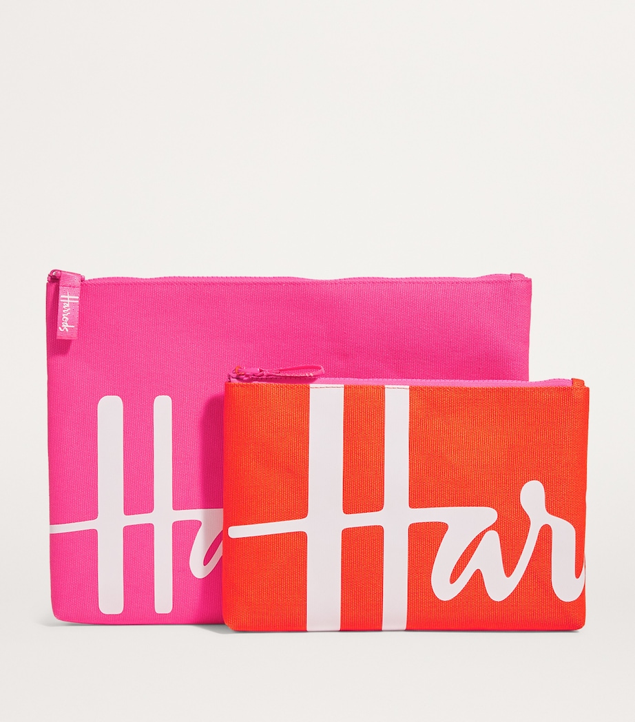 Medium Cotton Logo Pouch ORANGE Image 3
