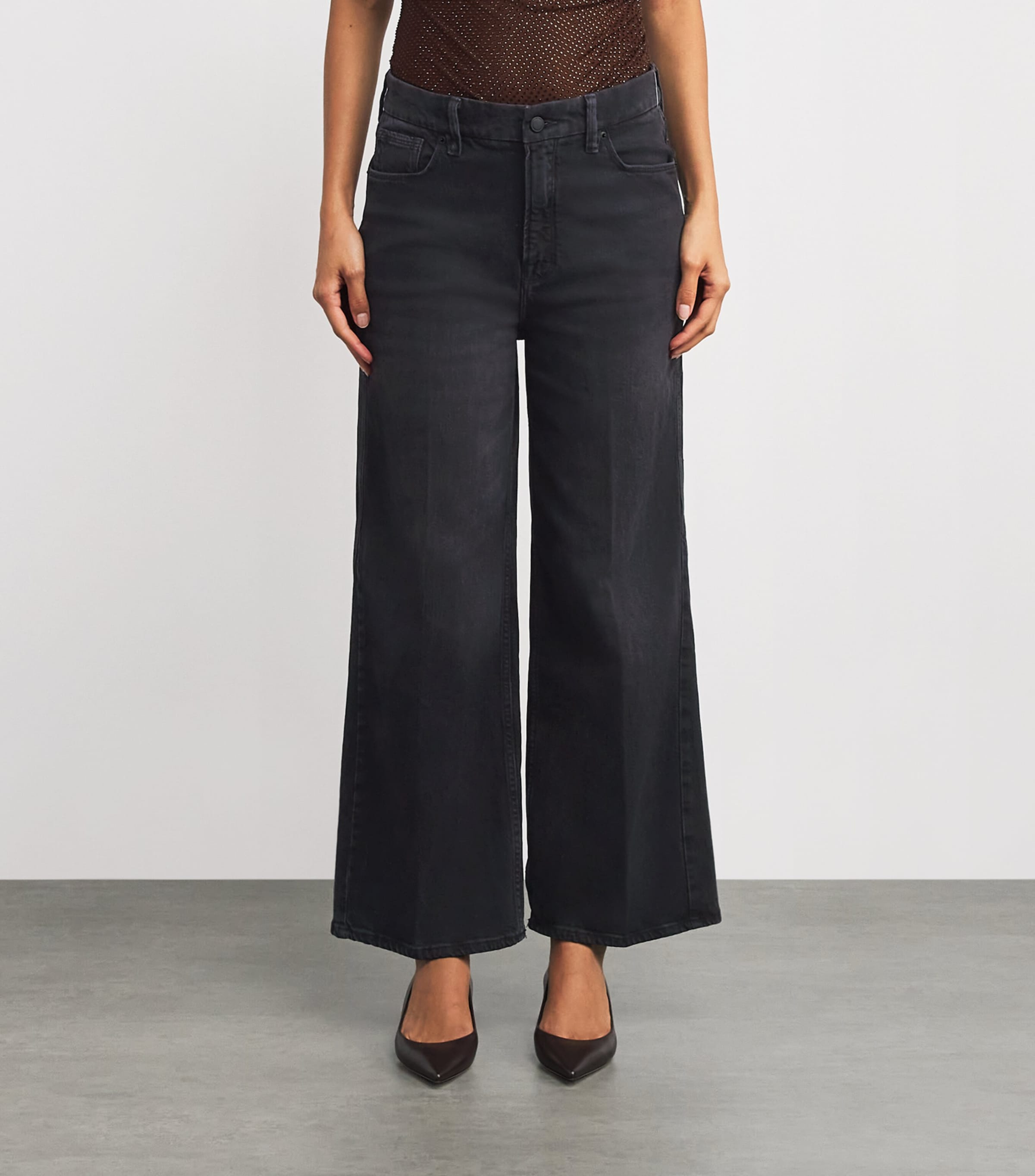 Good Skate Cropped Wide-Leg Jeans 407 BLACK Image 3