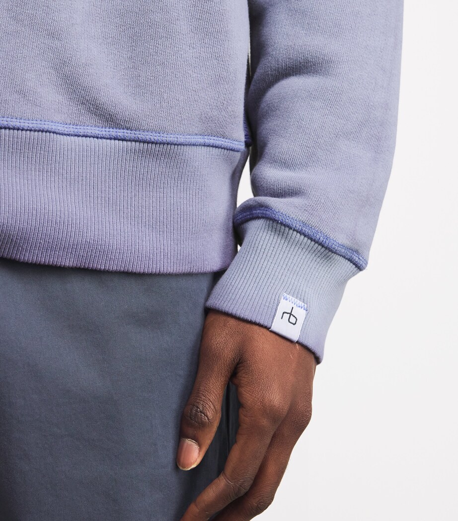 Rag & Bone Mens Cotton-Blend Washed Sweatshirt Heron Blue Image 6