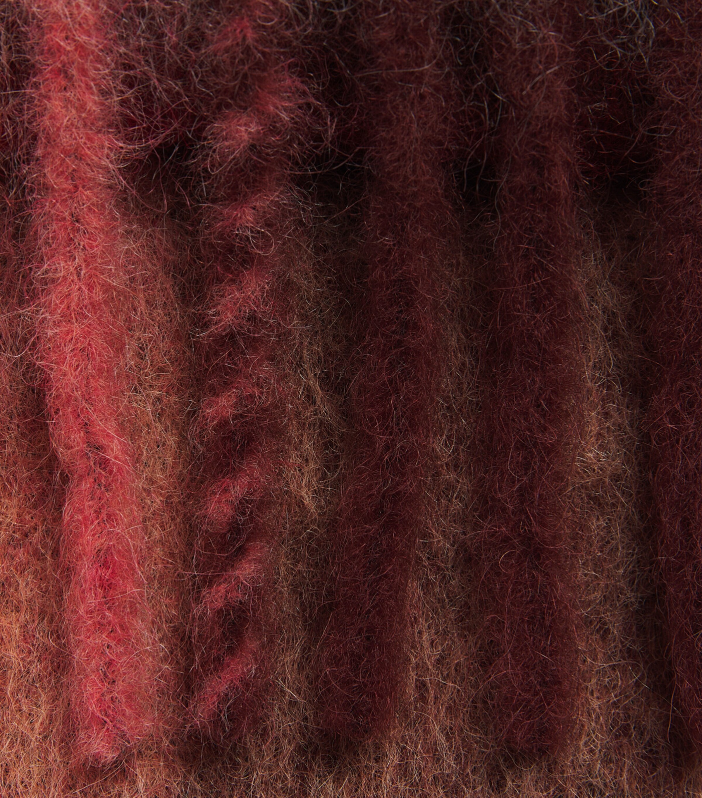 Acne Studios Mohair-Blend Check Scarf Red/pink/beige Image 2